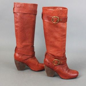 Gorgeous Lucky Brand Brown Leather Boots Size 8.5